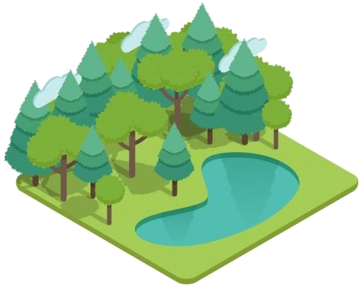 Aerial view of Icelandic nature reserve